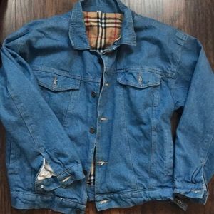Jean Jacket with FAKE Burberry Lining